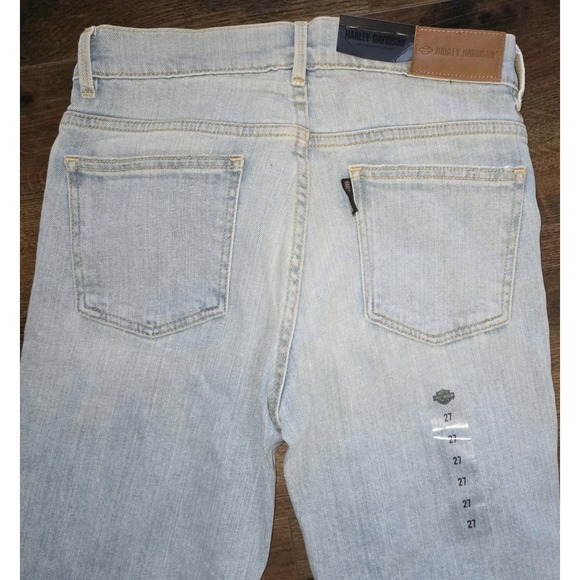 Harley Davidson Women's Bootcut High Rise Denim Jeans Blue Size 27 - Picture 9 of 12